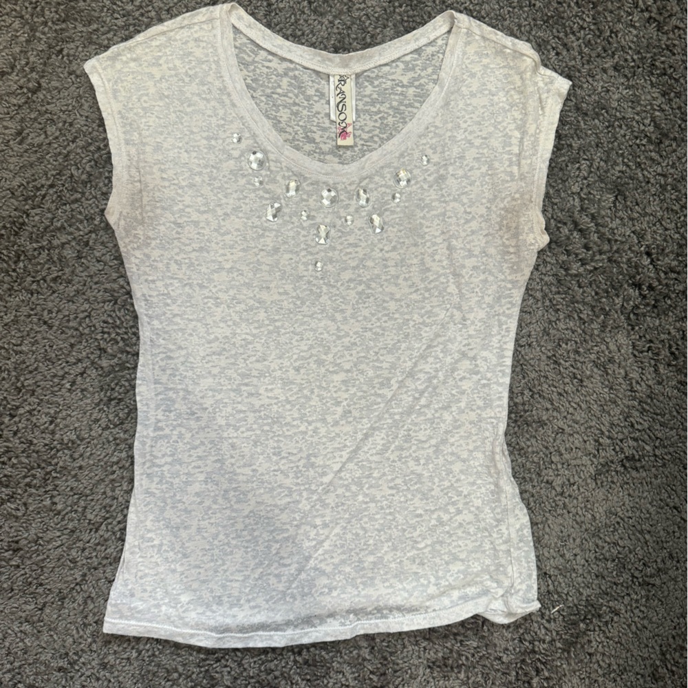 Ransom white burnout tshirt